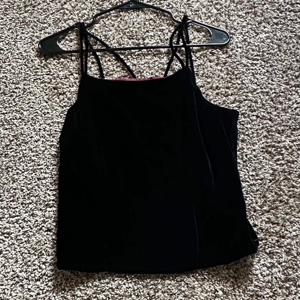 Ann Taylor Black Velvet Camisole Top